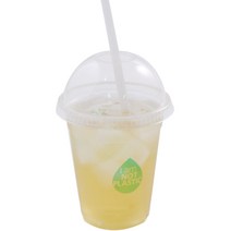 PLA 아이스컵 420ml + PLA 돔형 타공뚜껑 + PLA 옥수수 빨대 세트, 20세트