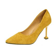 스퀘어굽 포인트 하이힐 구두