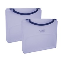 핸디 화일 케이스 5cm, 청색, 2개
