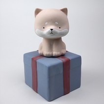 시바 반려견 도자기 디퓨저 브라운, 코튼블라썸