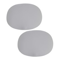 트위그뉴욕 데코 오발 테이블매트 2p, 그레이, 1개