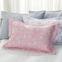 지베딩 스프링플라워 마이크로화이바 베개 커버 2p + 베개솜 2p 세트, 핑크