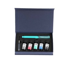 모나미 153 네오 만년필 세트 + 병잉크 10ml x 5종, F, 아쿠아프레시