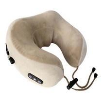 U필로우 마사지 목 쿠션 안마기 U massage pillow, U massage pillow(브라운)