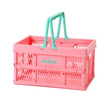 담다 접이식 바스켓 담다 중, 핑크, 1개