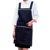 팀쿡 X형 한줄 배색 앞치마 FREE, 곤색(TSA-7002), 1개