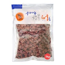 수제명가 강아지 대용량 큐브 건조간식 1kg, 오리, 1개