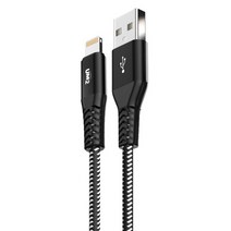 유엠투 USB C to 라이트닝 8핀 아이폰 아이패드 고속 충전 케이블 CLMFi 2m, 블랙, 1개