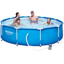 베스트웨이 원형 기둥 프레임 여과기 패밀리 풀장 BW56408, 랜덤 발송