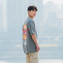 빅사이즈클럽 남녀공용 US 리피트 반팔 티셔츠