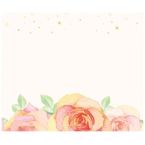 도나앤데코 카린 별빛 플라워 사각 메모 스티커 6 x 5 cm 012, 혼합색상, 120개