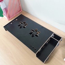 영그린 DIY 우드 노트북 받침대, 블랙