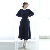 T 긴팔 라벤더 임산부원피스