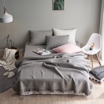 에코데코 쟈스민 여름이불 겸 침대패드, 그레이