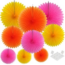 파티쇼 페이퍼휠 3종 x 3p + 마운트 10p, 옐로우, 오렌지, 핑크