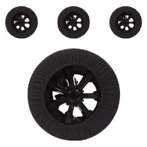 와우베이비 리안 스핀 LX 전용 유모차 앞바퀴 + 뒷바퀴 커버 세트, 블랙, 1세트