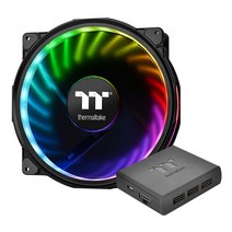 써멀테이크 Riing Plus 20 RGB 케이스 팬 TT 프리미엄 에디션 CPU쿨러 + 컨트롤러 세트 CL-F069-PL20SW-A