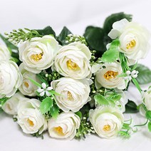 조아트 조화 성묘꽃 12대 나난장미 3p, 크림