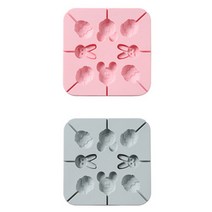 유미상사 실리콘 수제 캔디 쵸콜릿 몰드 2종세트 BG033 토끼, 핑크, 블루, 1세트