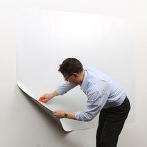 린지 붙이는 자석 화이트보드 시트지, B. 탈착형(화이트), M사이즈(600mm X 1000mm)-낱장