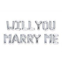 조이파티 WILL YOU MARRY ME 은박풍선 세트, 실버, 1세트