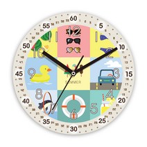 어린이 교육용 무소음 벽세계 30cm, 여름(ED1011)
