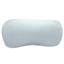 화모베이비 3중직 거즈 커버 분리형 3D 에어매쉬 유아 땅콩베개, 민트