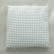 하임앤하임 멜란 체크 무지 사각 방석 커버, 그레이