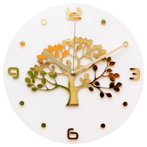 [나무벽시계] MJK 우드스노우 나뭇가지 벽시계, 우드스노우 - 화이트내츄럴