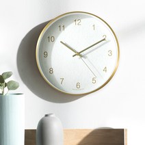 HC 메탈 샴페인 골드 고급 무소음 거실벽 인테리어 벽걸이시계 대형 300 x 50 mm, 마블연청