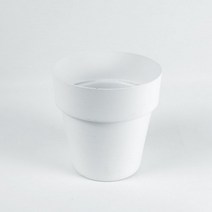 데코코마니 철제 인테리어 원형 메탈화분, 화이트
