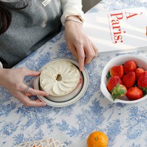 한스빌 프렌치 방수 테이블보, 블루, 120 x 120 cm