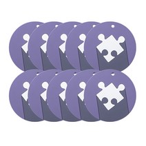 블럭마트 블럭모양 컵받침 10p, 퍼플