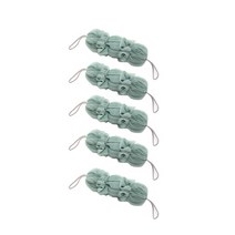 아리코 긴 스트립 샤워타올, 그린, 5개