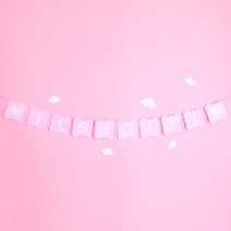 파티해 펠트 베이비 가랜드, 핑크