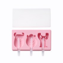 유앤미 실리콘 수제 아이스크림 몰드 BG005 동물원, 핑크, 1개