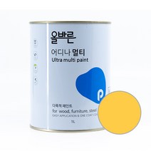 페인트인포 올바른 어디나 멀티 페인트 1L, 바나나옐로우, 1개