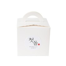 손잡이 레이스박스 + 첫돌 스티커, 박스(화이트), 스티커(한글2), 100세트