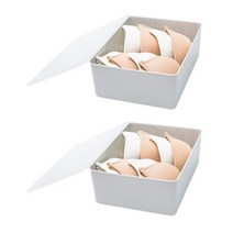 블럭마트 플라스틱 속옷정리함 양말정리함 그레이 1칸, 2개