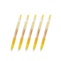 파이롯트 주스 젤잉크펜 0.38mm LJU-10UF, 옐로우, 5개