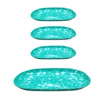 레트로 떡순튀B 그릇, 4개, 접시 4개, 혼합색상