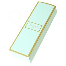 도나앤데코 땡큐 슬림사각 금색 테두리 선물 포장 상자 15p + 스티커 3cm 15p, 민트(상자), 투명(스티커), 1세트