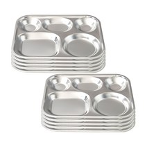 스텐 무광 3찬 유아동용 식판세트, 식판 10p