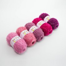 야나 뉴컬러 고급 수세미실 80g x 5종 + 인쇄 도안 8종 세트, 1세트, 07 바이올렛 그라데이션