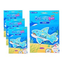 금홍팬시 컬러룬 상어 풍선 색칠 놀이, 혼합색상, 4개