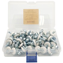 이노공구 방수 육각 직결나사 25mm x 40p + 철와셔 40p + 스펀지 40p + 케이스, 1세트