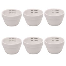 도자기 커핑볼 200ml, 흰색, 6개
