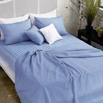 더자리 아이스 시어서커 홑이불, 솔리드 블루