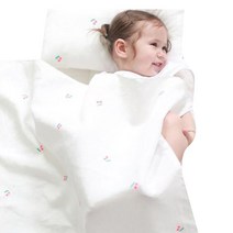 아리베베 인견자수 유아 블랭킷, 체리봉봉