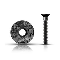 리젤디자인 자전거 헤드셋 스템 캡, 스티커밤 울트라블랙 2, 1개